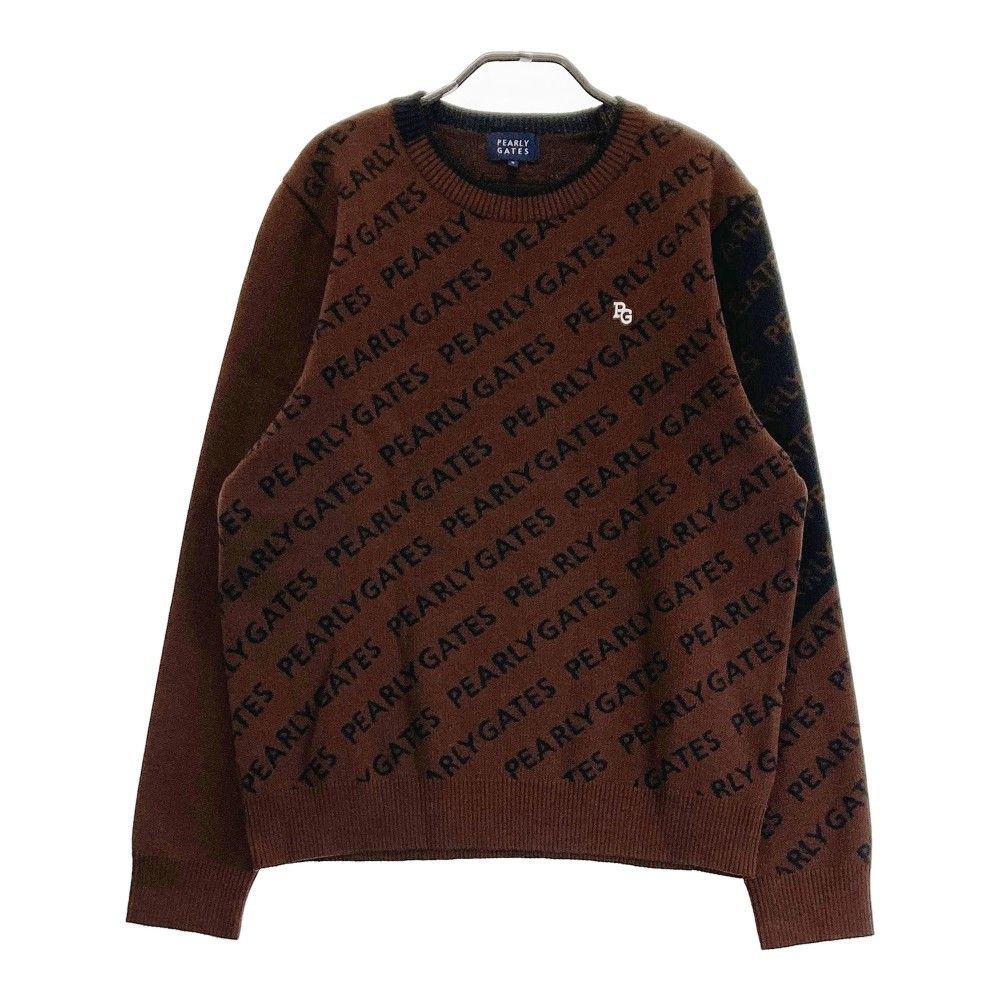 【美品】PEARLY GATES ブラウン ニットセーター サイズ5 PEARLY GATES ブラウンニット サイズ5 【公式通販】