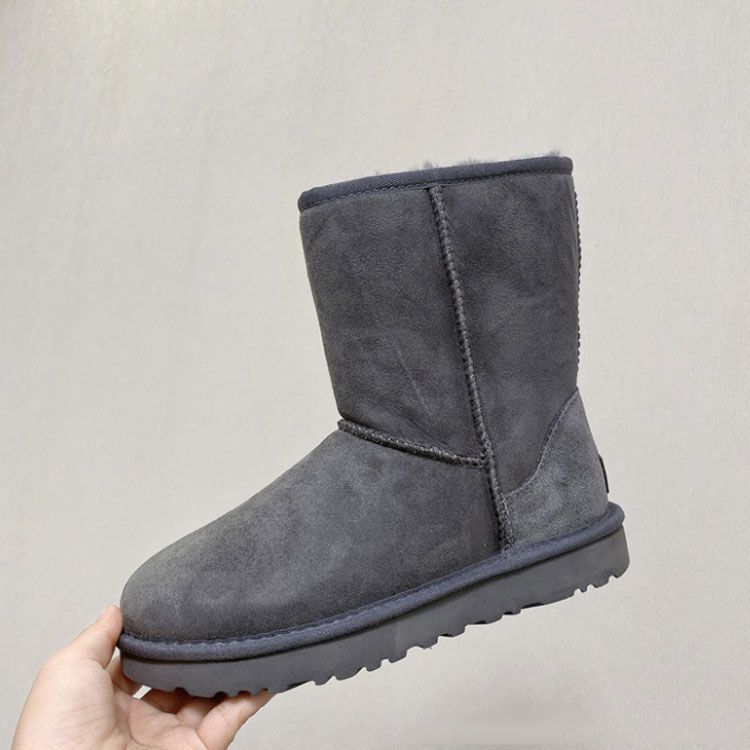 AGGムートンブーツ☆ミドル丈極美品グレー UGG WOMENS CLASSIC SHORT II GREY アグ ムートンブーツ