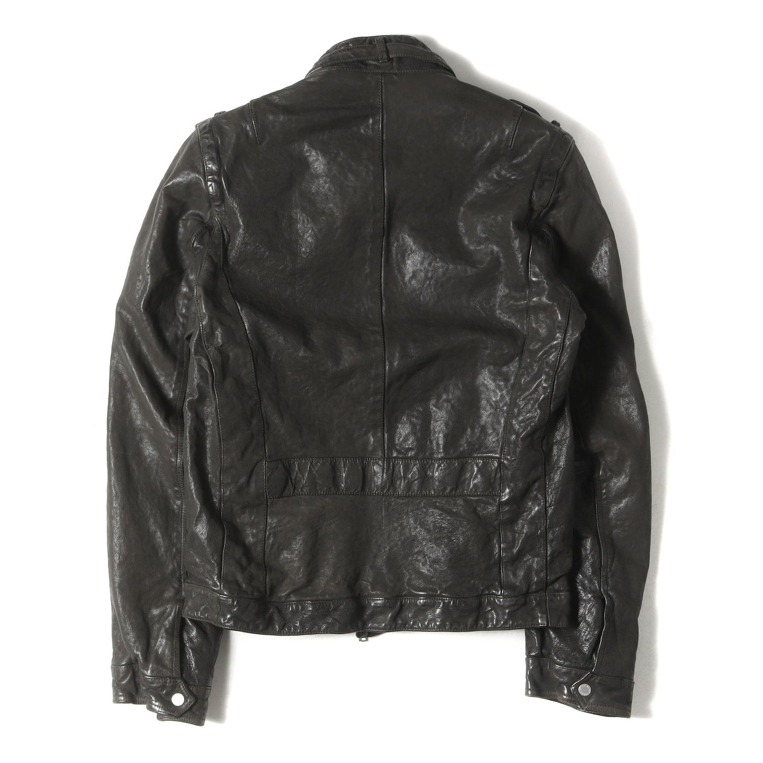 NEIL BARRETT ライダース ムートン ニールバレットxxs 黒×グレー Neil