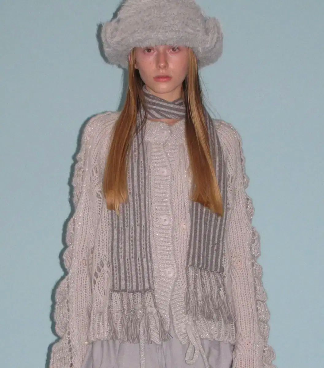 TYPESERVICE Glittered Knit Cardigan