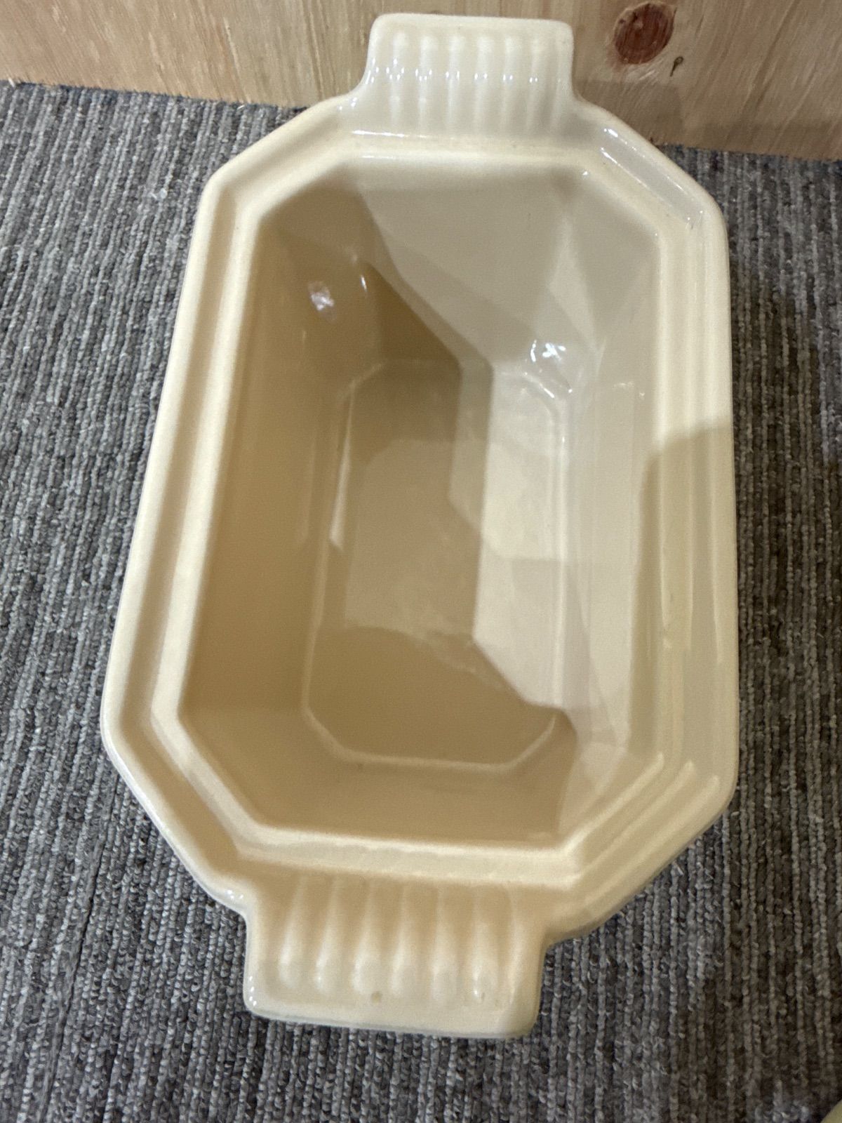 ルクルーゼ 新品　レア　ヘリテッジ・テリーヌ　コースタルブルー Le Creuset（ルクルーゼ）の「ヘリテッジ・テリーヌ(プレス付き