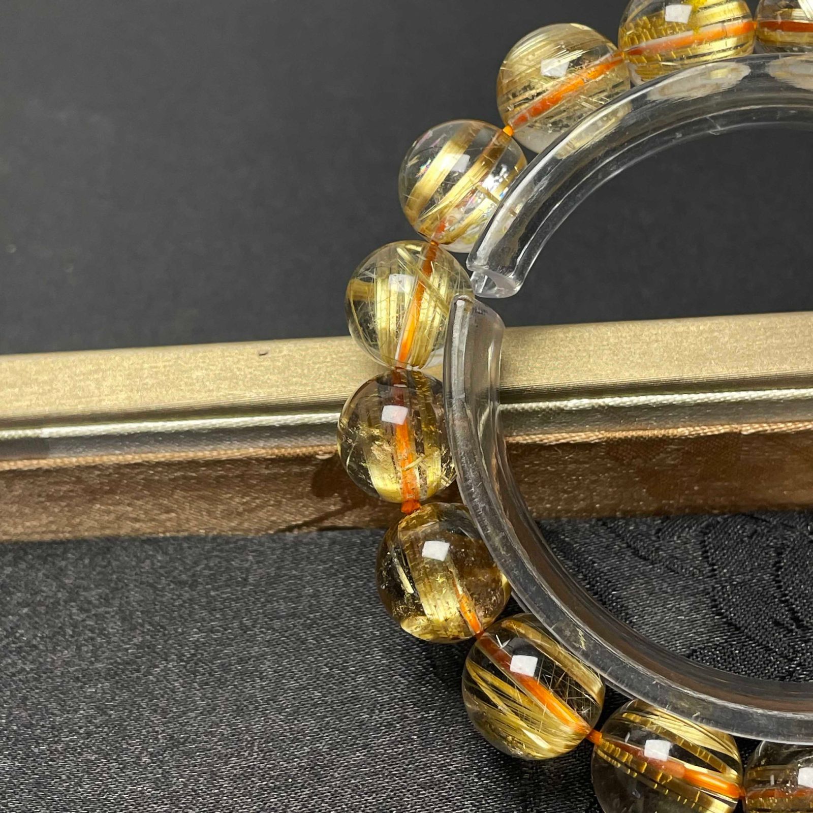 10 OFF 上級 EU製 ! 満針ルチルクォーツ ブレスレット パワーストーン 天然石 金運 お守り プレゼント1 11.9-12.6mm ZZ1530 WWW_SHINETEETH_COM