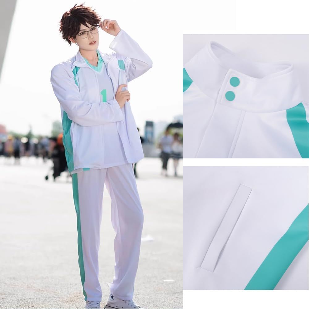 ハイキュー!! 10周年 青葉城西 及川徹 ユニフォーム上下セット 上：L下：M Amazon.co.jp: 及川徹 コスプレ衣装 tシャツ ハイキュー 青葉城西