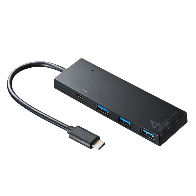 サンワサプライ USB Type C ハブ USB-3TCH8BK （1点）