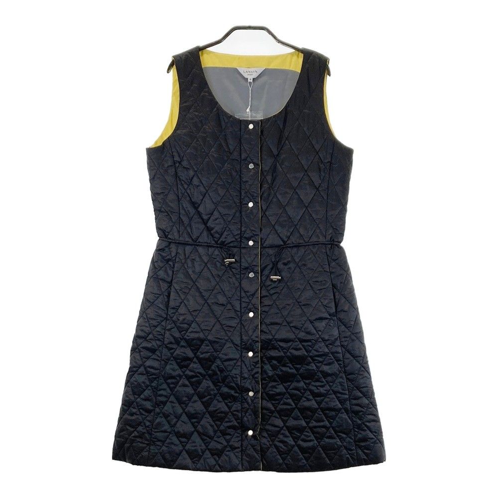 サイズ：38 LANVIN SPORT ランバン スポール ノースリーブ 中綿 ジップワンピース ブラック系 [240101352608] ゴルフウェア レディース ストスト