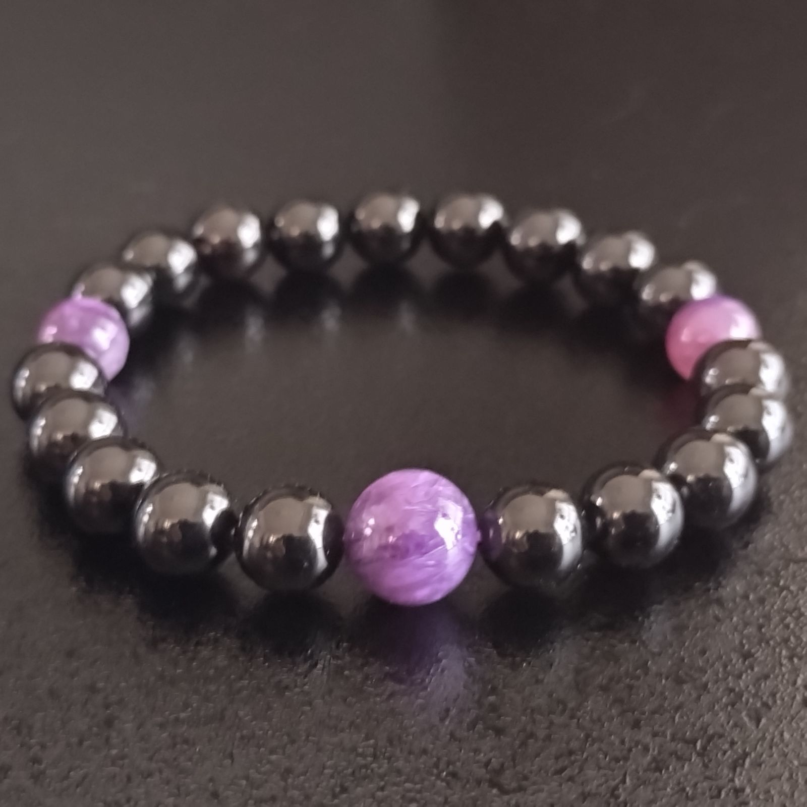 パワーストーン ブレスレット チャロアイト・モリオン 健康 癒し 魔除け・厄除け オーダーブレスレットチャロアイト・モリオンスギライト シルバー