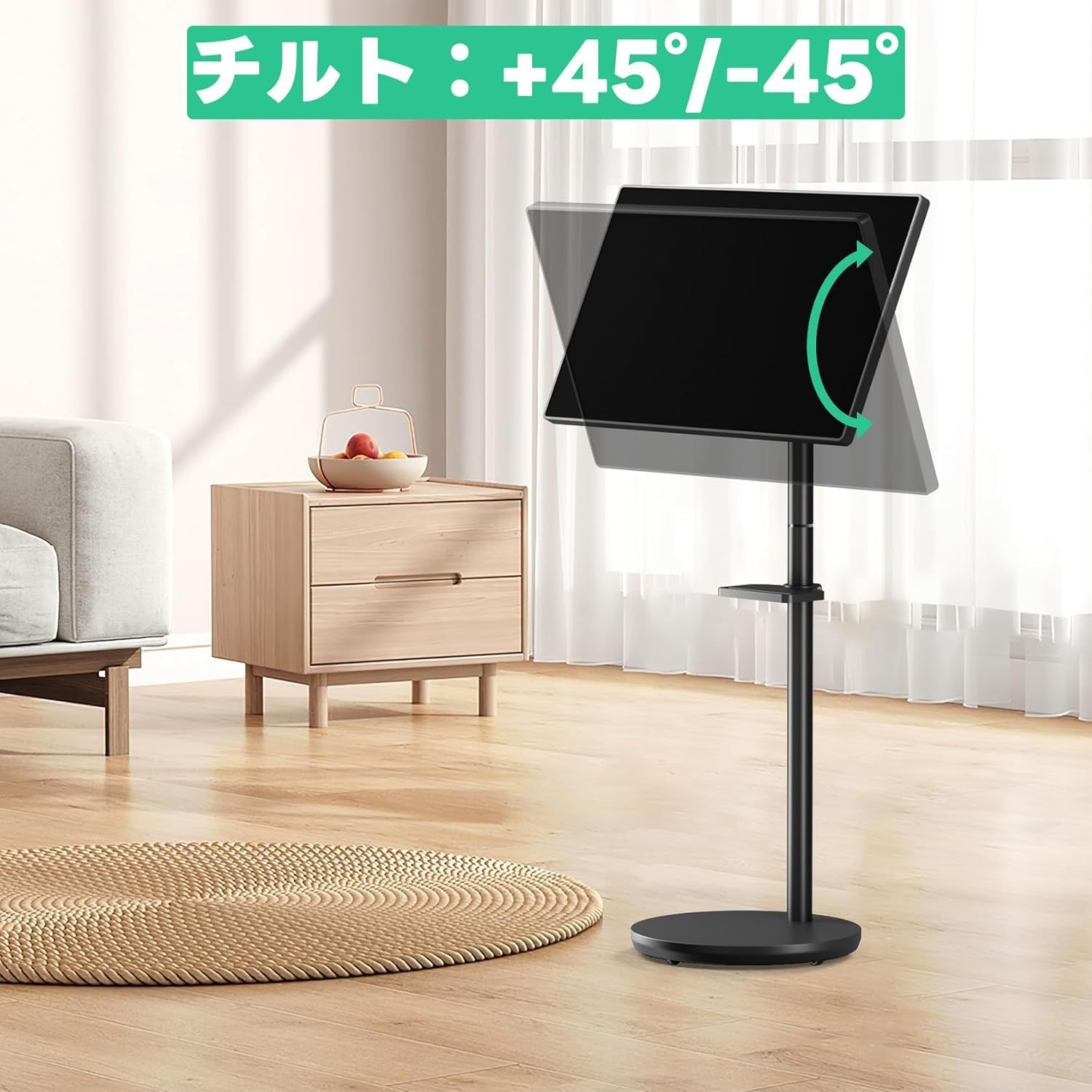 テレビスタンド キャスター付き VESA対応 UPGRAVITY テレビスタンド テレビ台 壁寄せ tvスタンド
