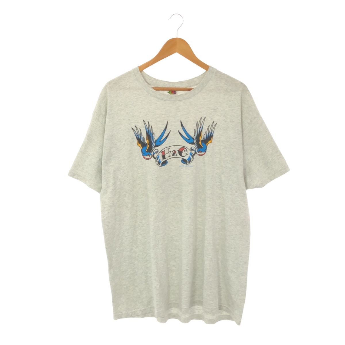 FRUIT OF THE LOOM 00's H2O ハードコアバンドTee 2001 Tシャツ ライトグレー コットン コピーライト入り メンズ