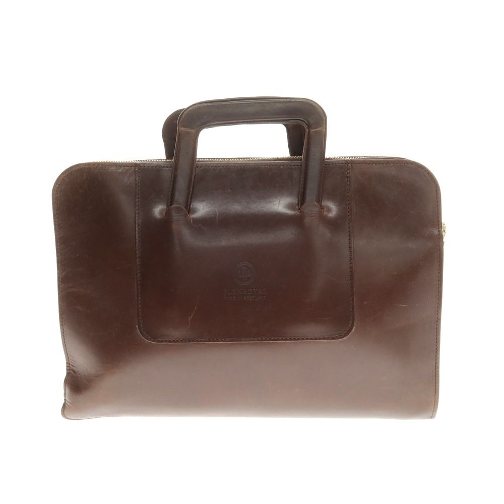 売れ筋 グレンロイヤル ブラウンレザーブリーフケース 良品✨グレン