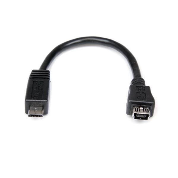 【正規品，新作】 （まとめ） StarTech.com microUSB変換ケーブル 15cm microUSB（オス）-MiniUSB（メス） ブラックUUSBMUSBMF6 1本 【×5セット】 その他ケーブル