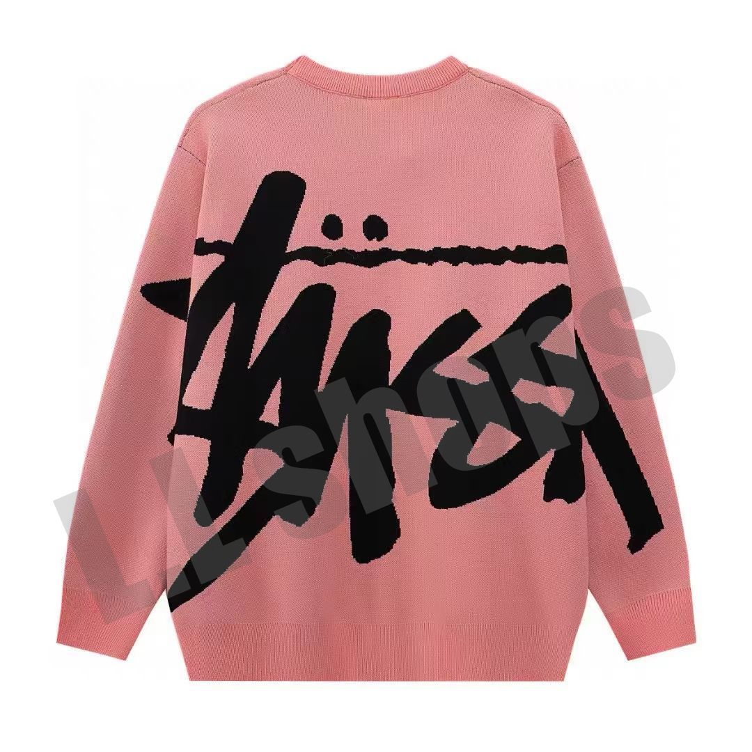 新品未使用 stussy ステューシー ニットセーター ピンク ゆったり タグ 