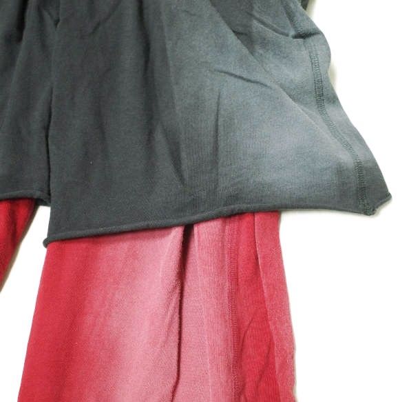 ANDER アンダー 日本製 WORN LAYERED PANTS レイヤードスウェットパンツ Free OFF BLACK/CARDINAL イージー ボトムス【中古】【ANDER】 ANDER アンダー 日本製 WORN LAYERED PANTS レイヤードスウェット