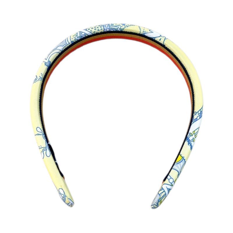 エルメス HERMES カチューシャ エルザ イエロー シルク レディース その他アクセサリー