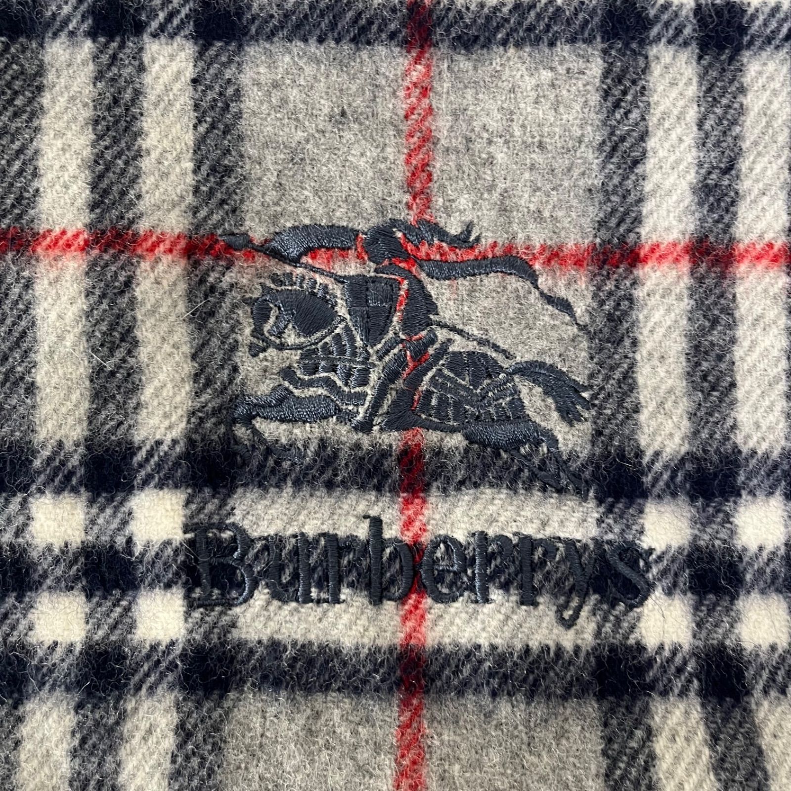 BURBERRY バーバリー チェック ウール100% ブランケット 膝掛け毛布 美