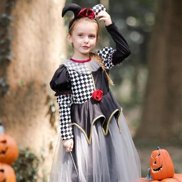 ハロウィン ワンピース仮装 ピエロ仮装 ハロウィン コスプレ仮装 子供 せせこましい Joker ハロウィン衣装 ハロウィンコスプレ ハロウィン