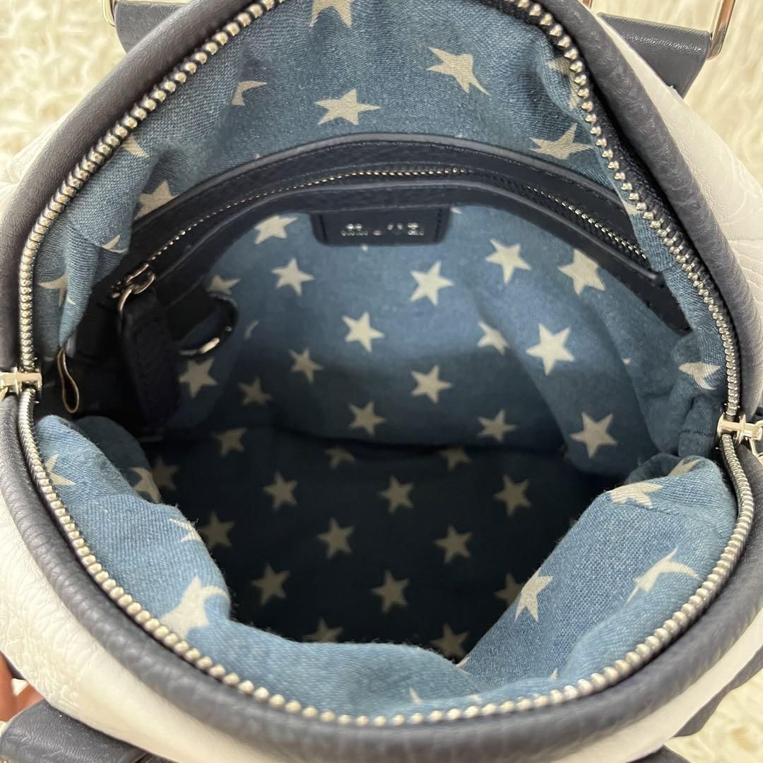 美品 MUTA ムータ 2way ショルダーバッグ ボーダー 8バッグ