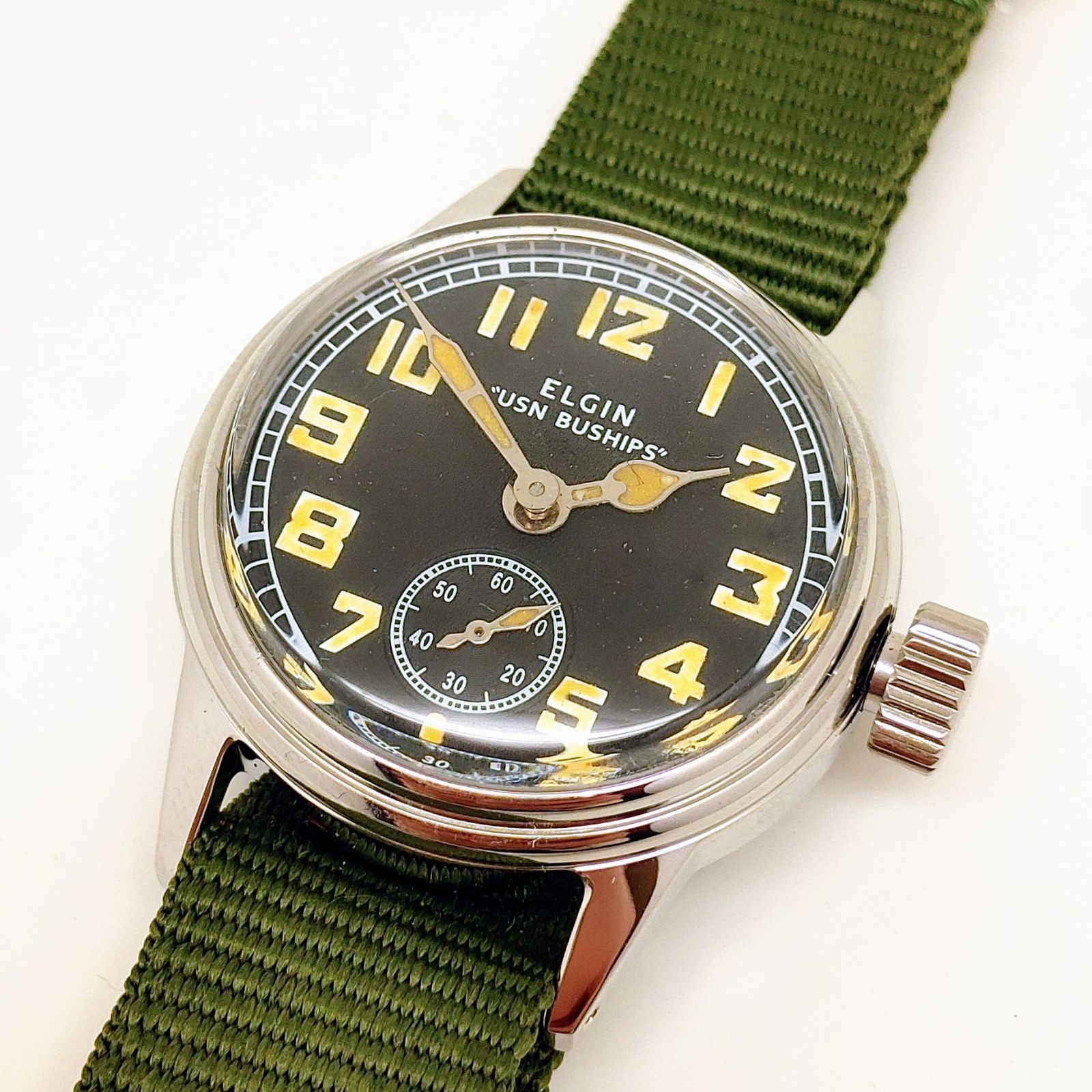 ☆現品限り☆OH済 ELGIN USN BUSHIPS 腕時計 手巻き - メルカリShops