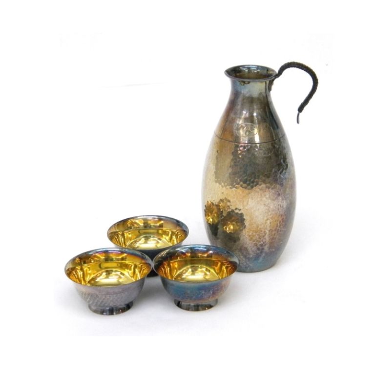 宮本製 杯/純銀 徳利/sterling silver 酒器揃 約258g 玉盃 | 宮本商行