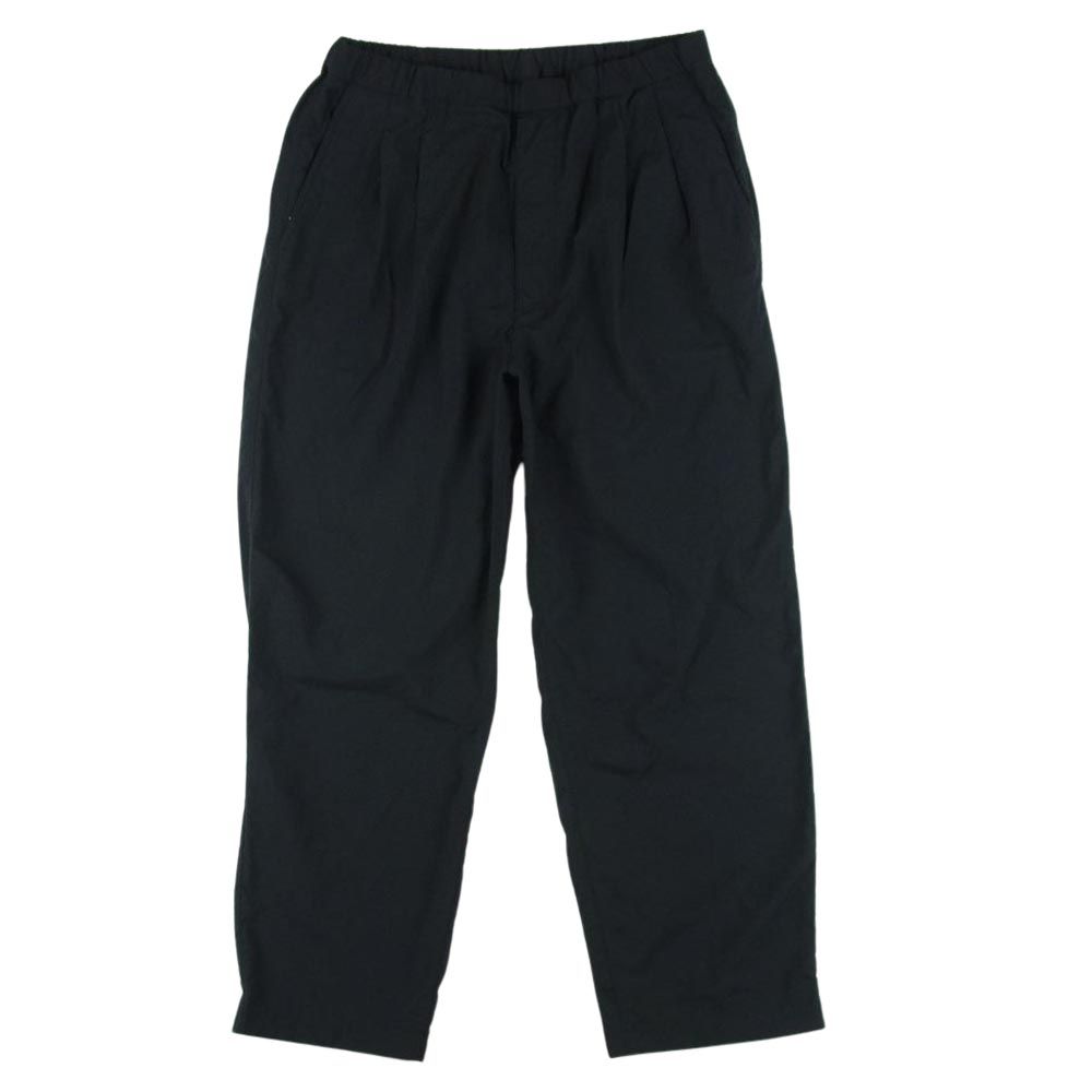 スティーブンアラン STEVEN ALAN 8114-173-0880 NYLON OX 2PLEATED EASY PANTS ナイロン ツープリーツ イージー パンツ ブラック系 L【中古】