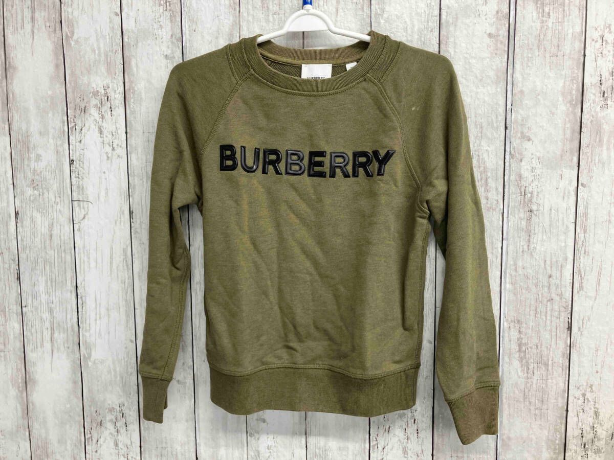 BURBERRY|バーバリー|スウェット|長袖Tシャツ|カーキ|フロントロゴ|8012484|128cm