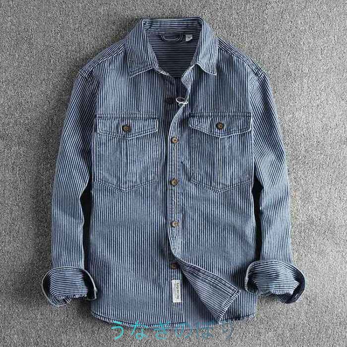 ワークシャツ アメカジ カジュアルシャツ メンズ シャツ トップス 長袖