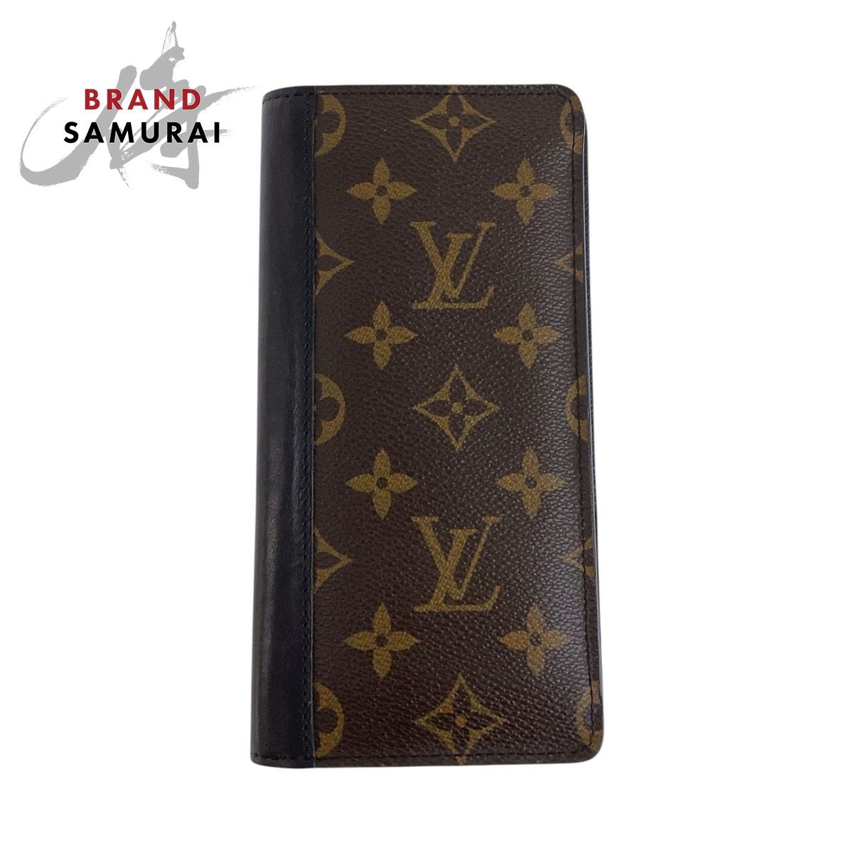 美品 LOUIS VUITTON ルイヴィトン モノグラム マカサー ポルトフォイユ ブラザ ブラウン M69410 長財布 ロングウォレット メンズ 411412【中古】