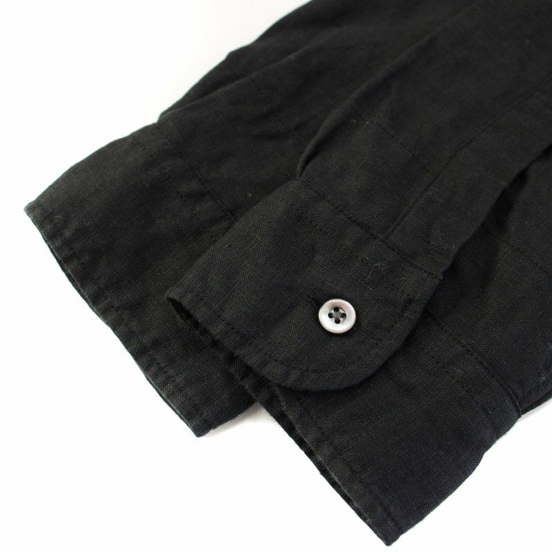 スティアンコル SOUTIENCOL カンクリーニ CANCLINI シャツ 長袖 バンドカラー 1 黒 201017 KS /TK レディース メンズ スティアンコル×カンクリーニ SOUTIENCOL×canclini