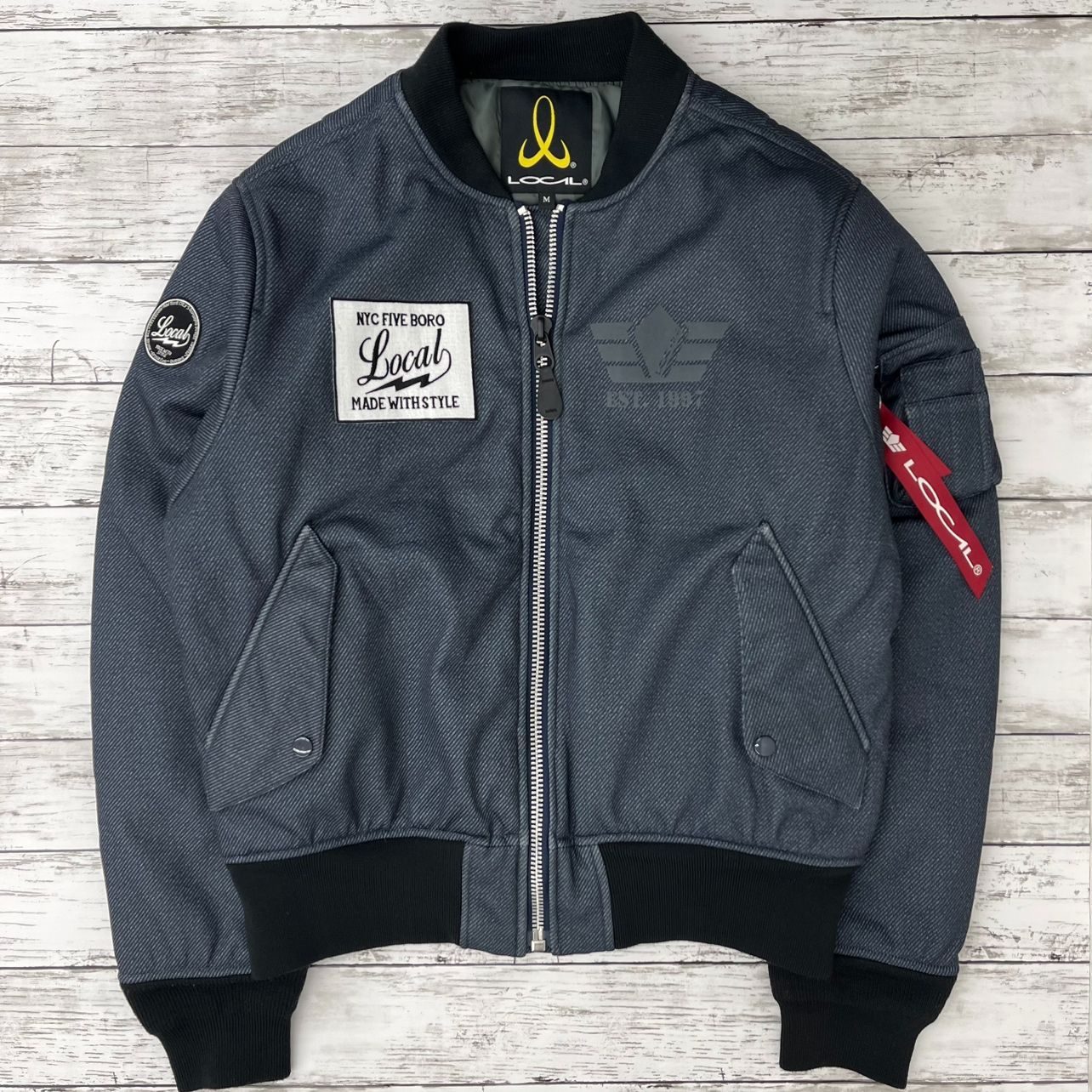 LOCAL ローカル スノーボード ウェア MA-1 ジャケット メンズ 美品/M】LOCAL ローカル MA-1 中綿 ジャケット スノーウェア