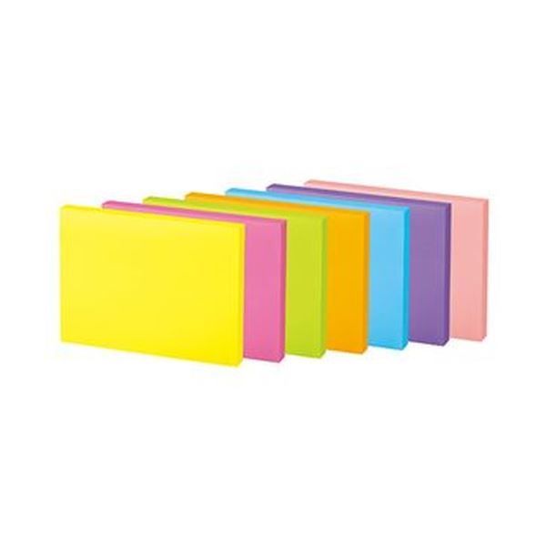 まとめ コクヨ 強粘着ふせん K2 75×100mm ネオンカラー7色 K2メ-KN75100X10 1パック 10冊 ×10セット