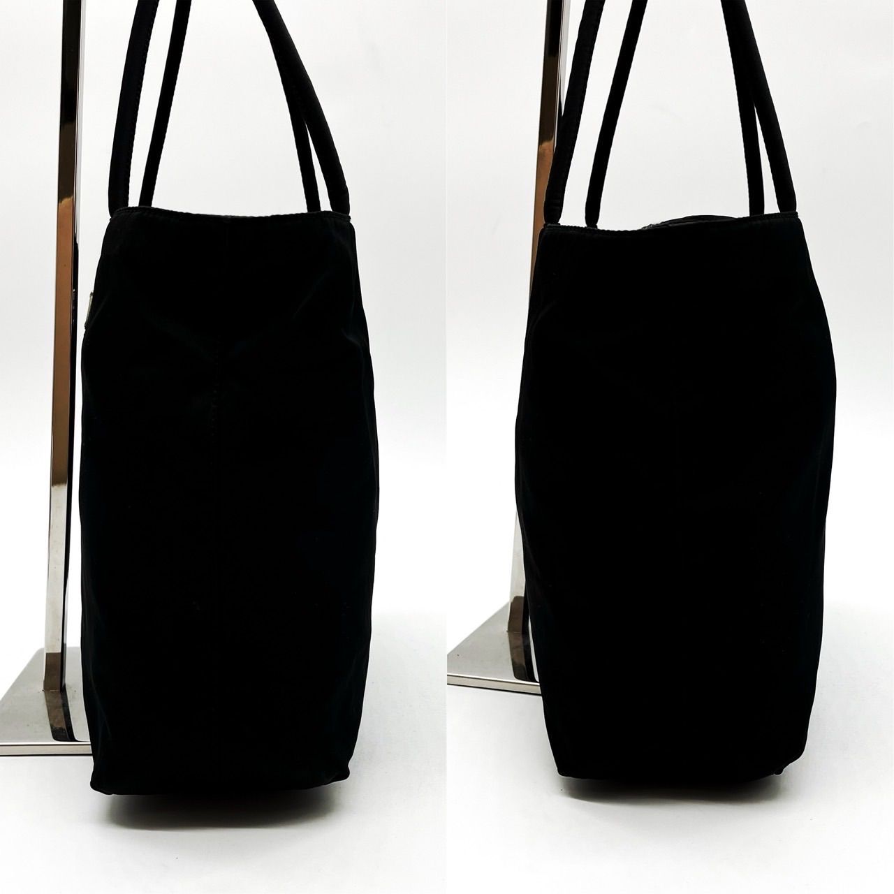 ⭐美品⭐PRADA ブラック トートバッグ 三角プレート a4収納 ✨良品✨ PRADA プラダ トートバッグ ナイロン ブラック 黒色