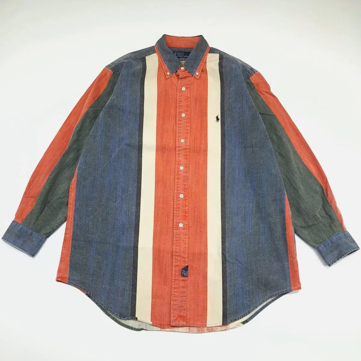 （ Cr394 ） L ポロ Ralph Lauren(ラルフローレン) 90s カナダ オールドスクール 長袖 シャツ