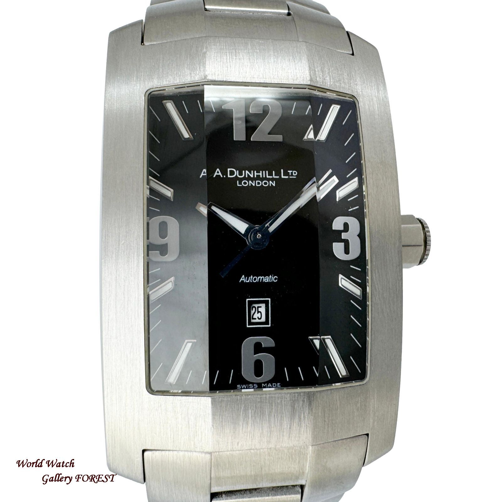 レア品】dunhill 腕時計ダンヒリオン 8040 自動巻き ブラック文字盤