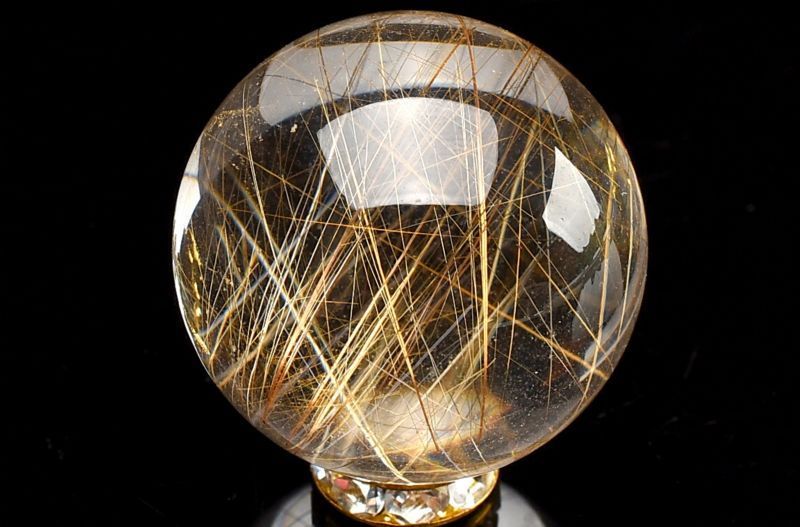 放射状針の輝き シルバールチルクォーツ