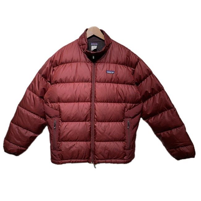 patagonia ダウンジャケット ナイロンジャンパー アウター 無地 ハイネック フルジップ ワンポイント ブランドロゴ オーバーサイズ アウトドア 古着