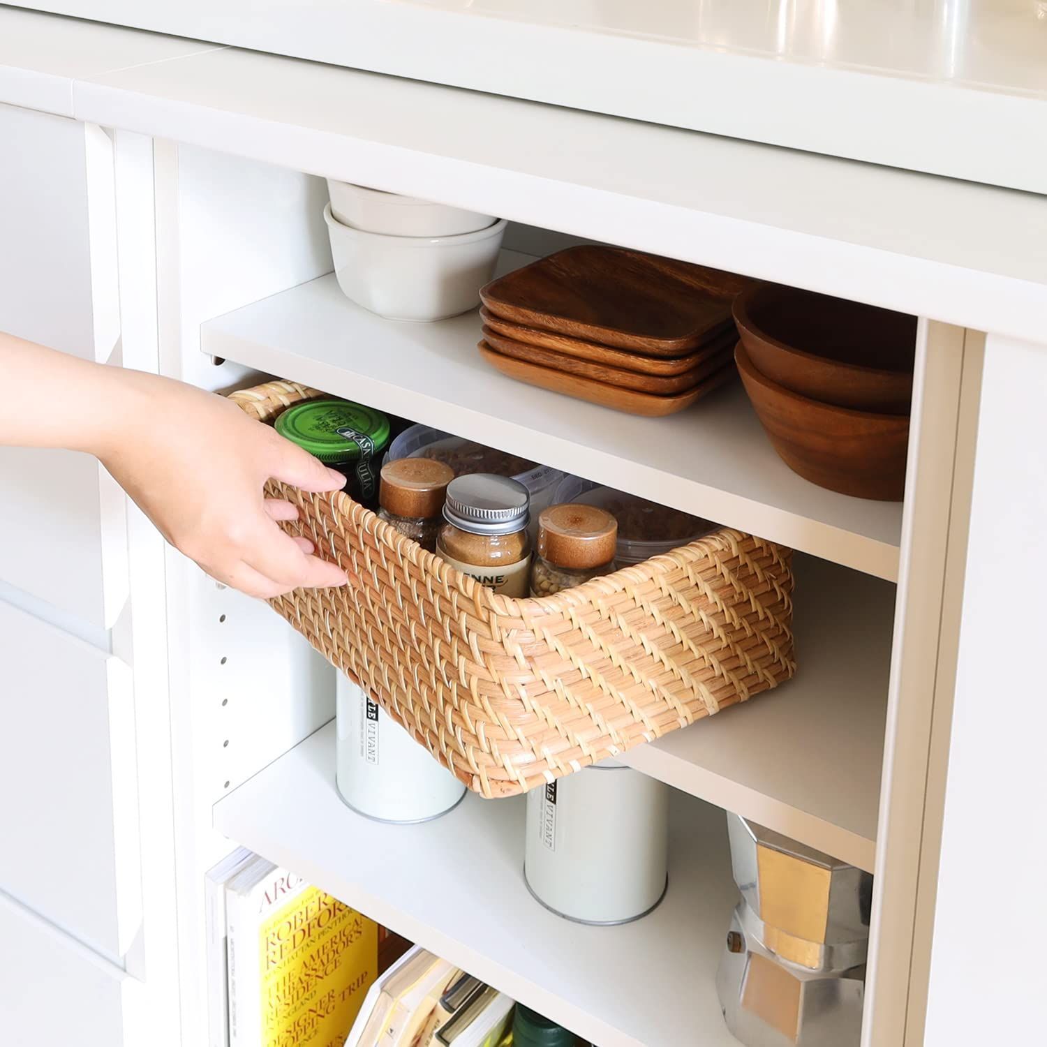 在庫 木製 キャビネット てキッチン ダイニングに合わせた幅にできるユニット収納 シンプルなデザイン 引戸タイプ ホワイト 白 ラック 幅75 奥行29.6 カウンター下収納 高さ84.9cm PTS-8575SD 白井産業 WH ピタシエ NEXPOTALLINN_EU