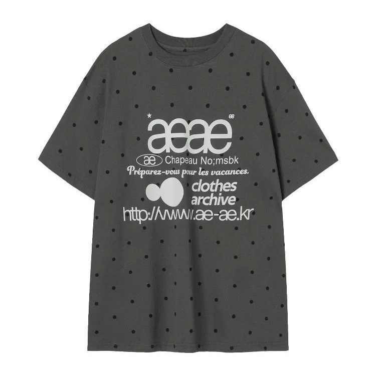 新品 韓国 AEAE エーイーエーイー WEB LOGO DOT T-SHIRTS 半袖