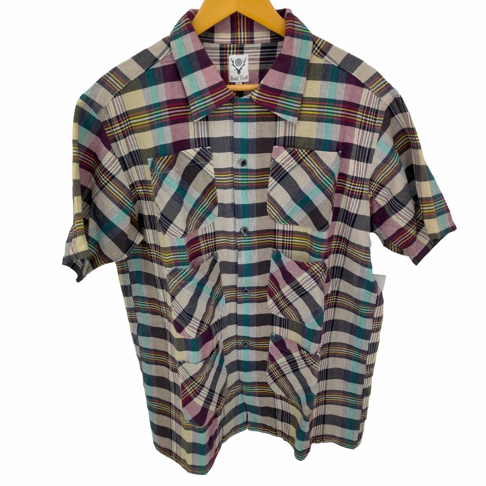 サウスツーウエストエイト SOUTH2 WEST8 S/S 6 Pocket Shirt - Madras 