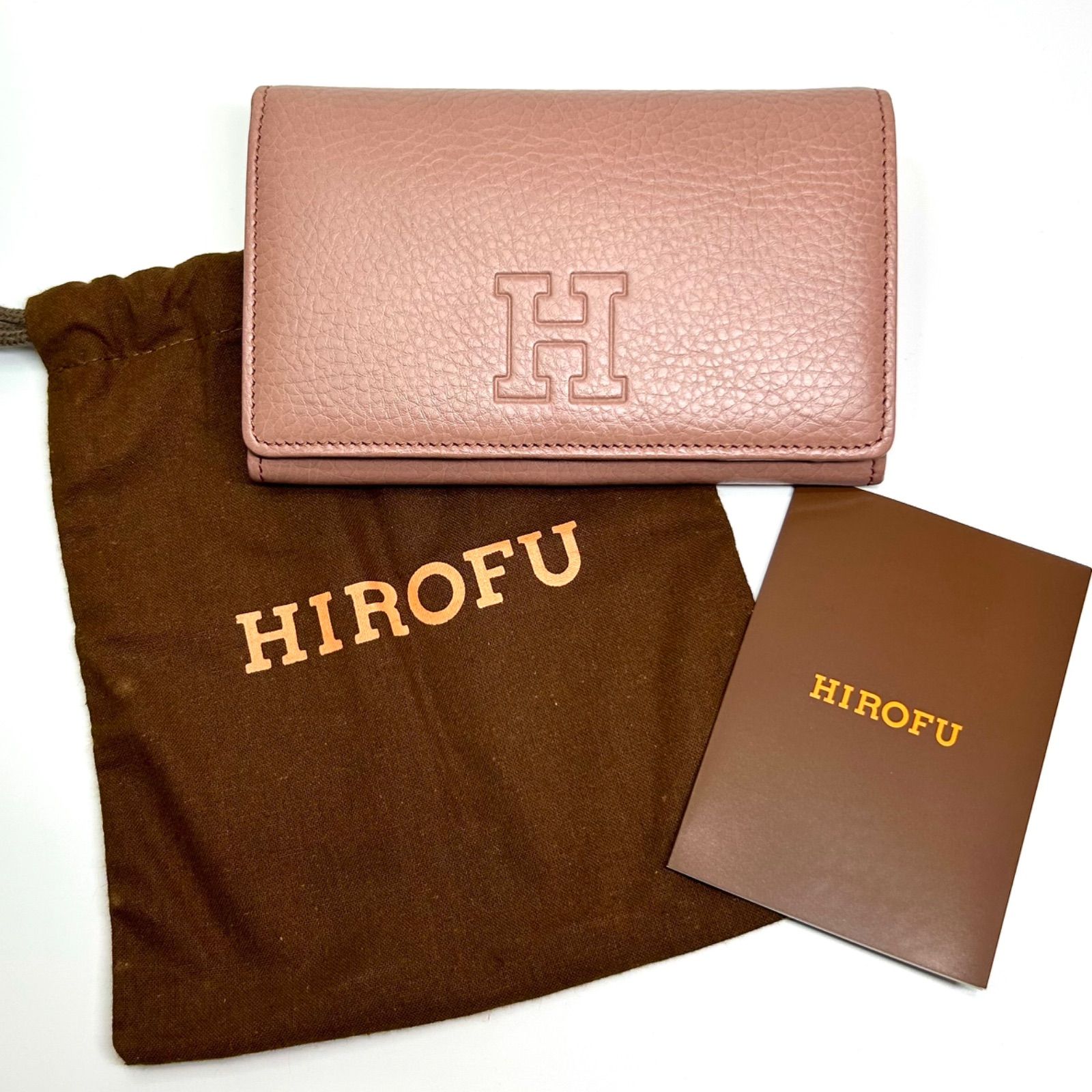 HIROFU ヒロフ センプレ 二つ折り コンパクト 財布 Hロゴ レザー