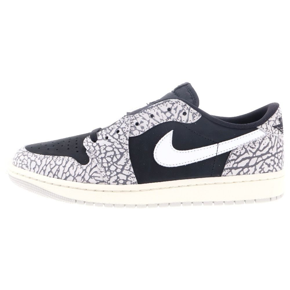 NIKE (ナイキ) AIR JORDAN1 RETRO LOW OG BLACK CEMENT エアジョーダン ブラックセメント ローカットスニーカー ブラック /グレー US9.5/27.5cm CZ0790-001