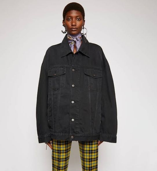 Acne Studios(アクネストゥディオズ) スタジオ オーバーサイズ 黒 デニム ジャケット XXS ／ XS