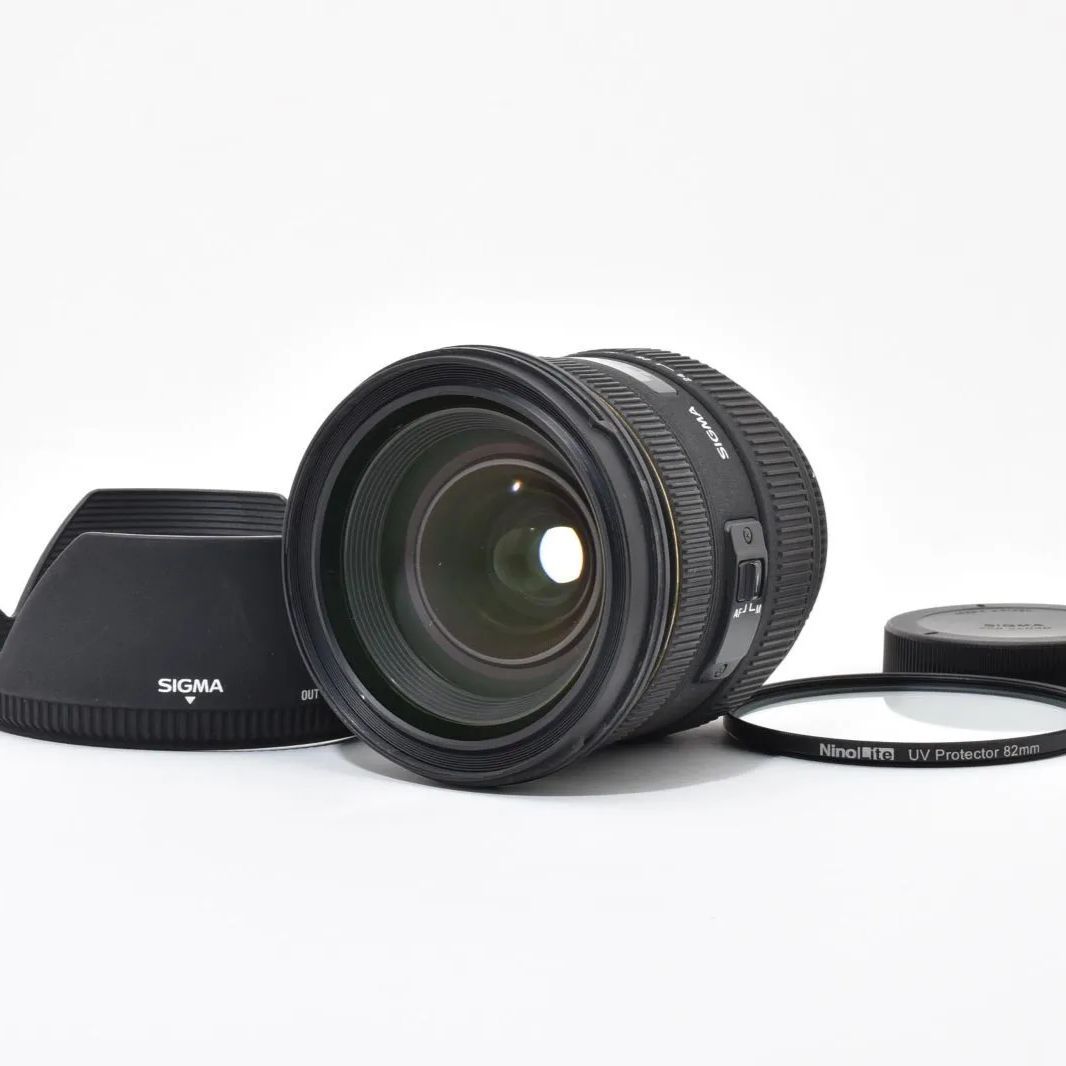SIGMA EX 24-70mm F2.8 DG HSM キヤノンEFマウント用 標準ズームレンズ フード フィルター付 動作良好 シグマ 大口径 ズームレンズ