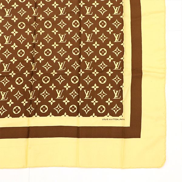 ルイヴィトン LOUIS VUITTON シルクスカーフ 絹 100