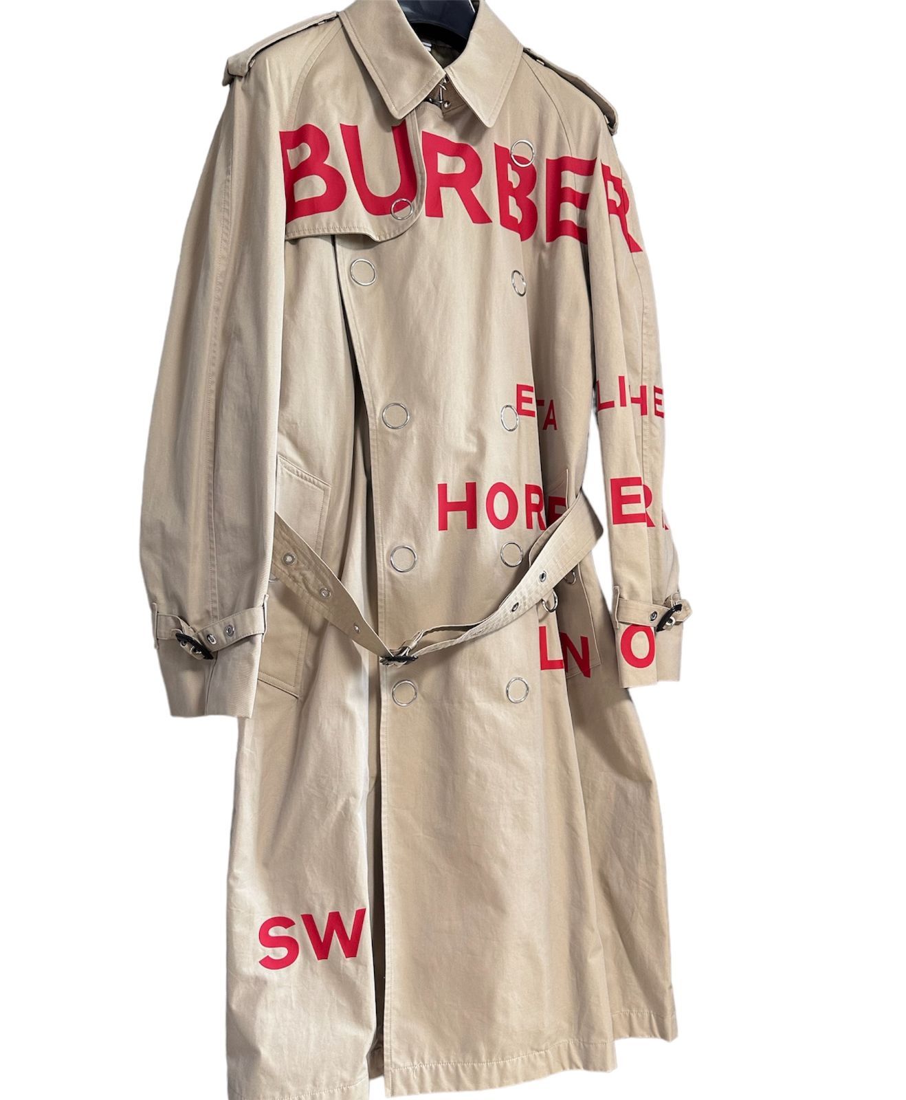 超美品◇本物◇バーバリー BURBERRYコートホースフェリープリント 