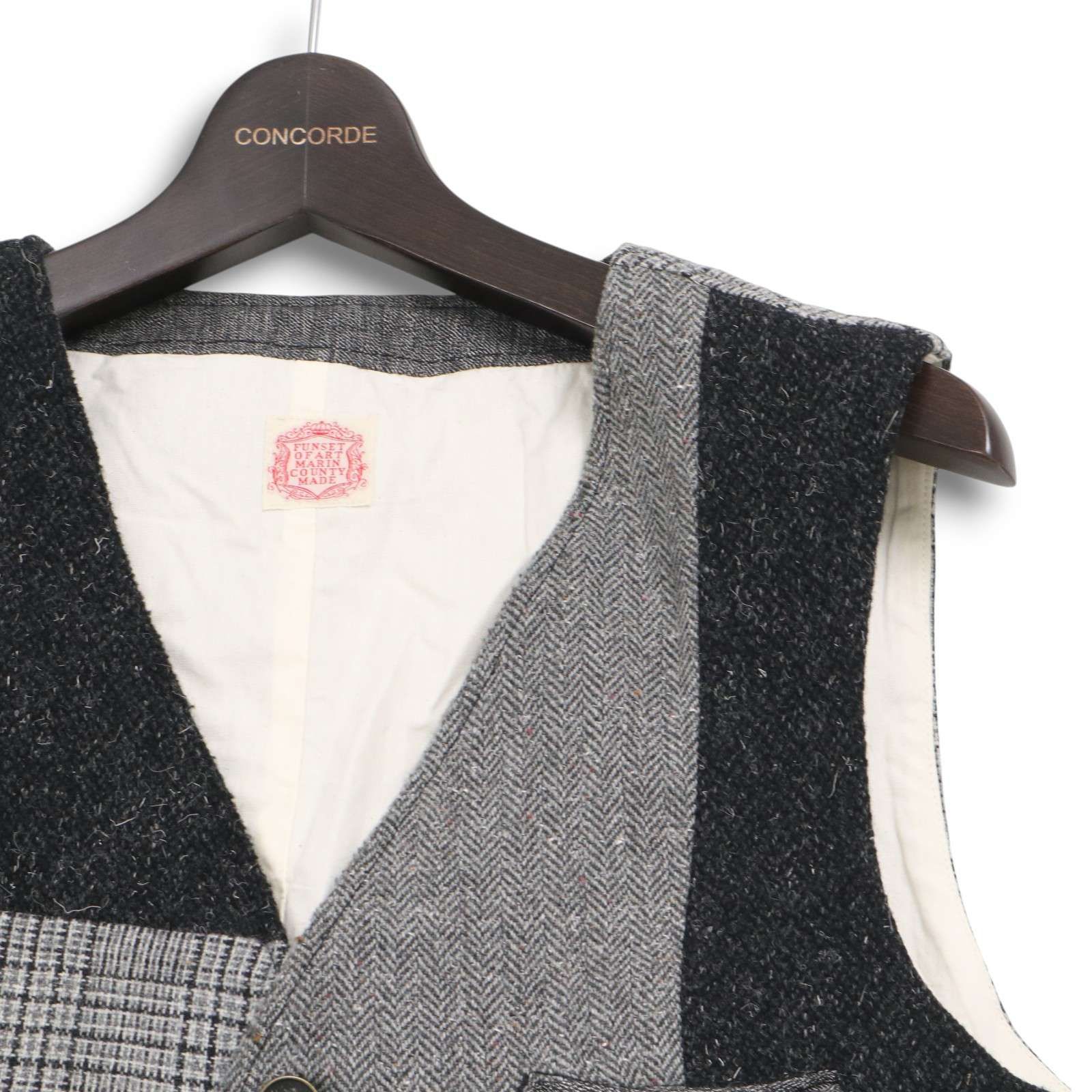 FUNSET OF ART バンダナ刺し子 BORO ベスト 美品】 FUNSET OF ART