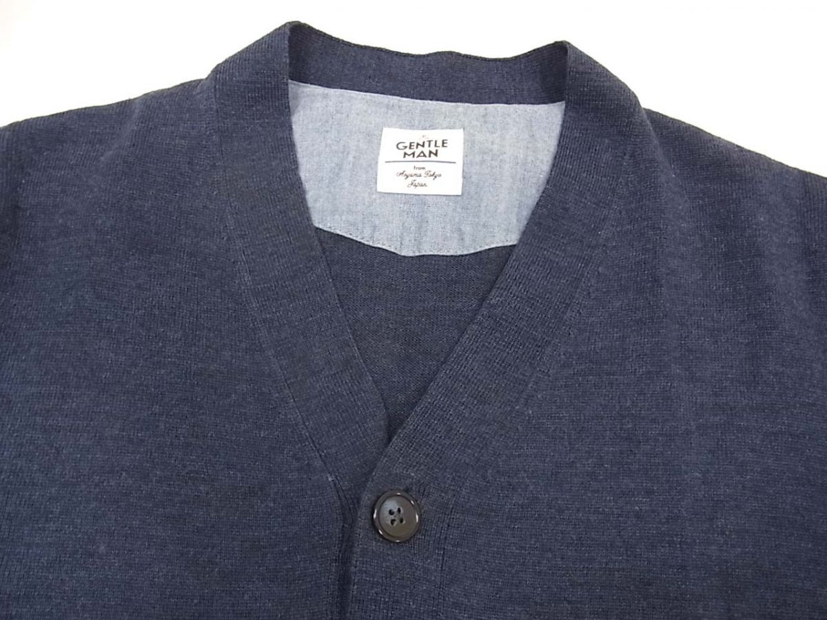 美品◇MR.GENTLE MAN ニット カーディガン ボーダー切替 ミスター 
