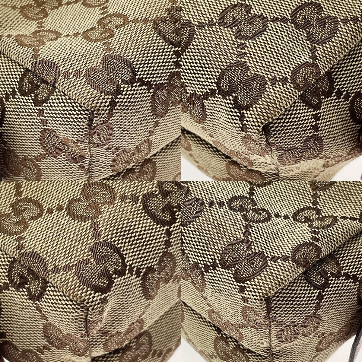 GUCCI グッチ GG 29596 ベージュ×ブラウン ポーチ レディース レザー 