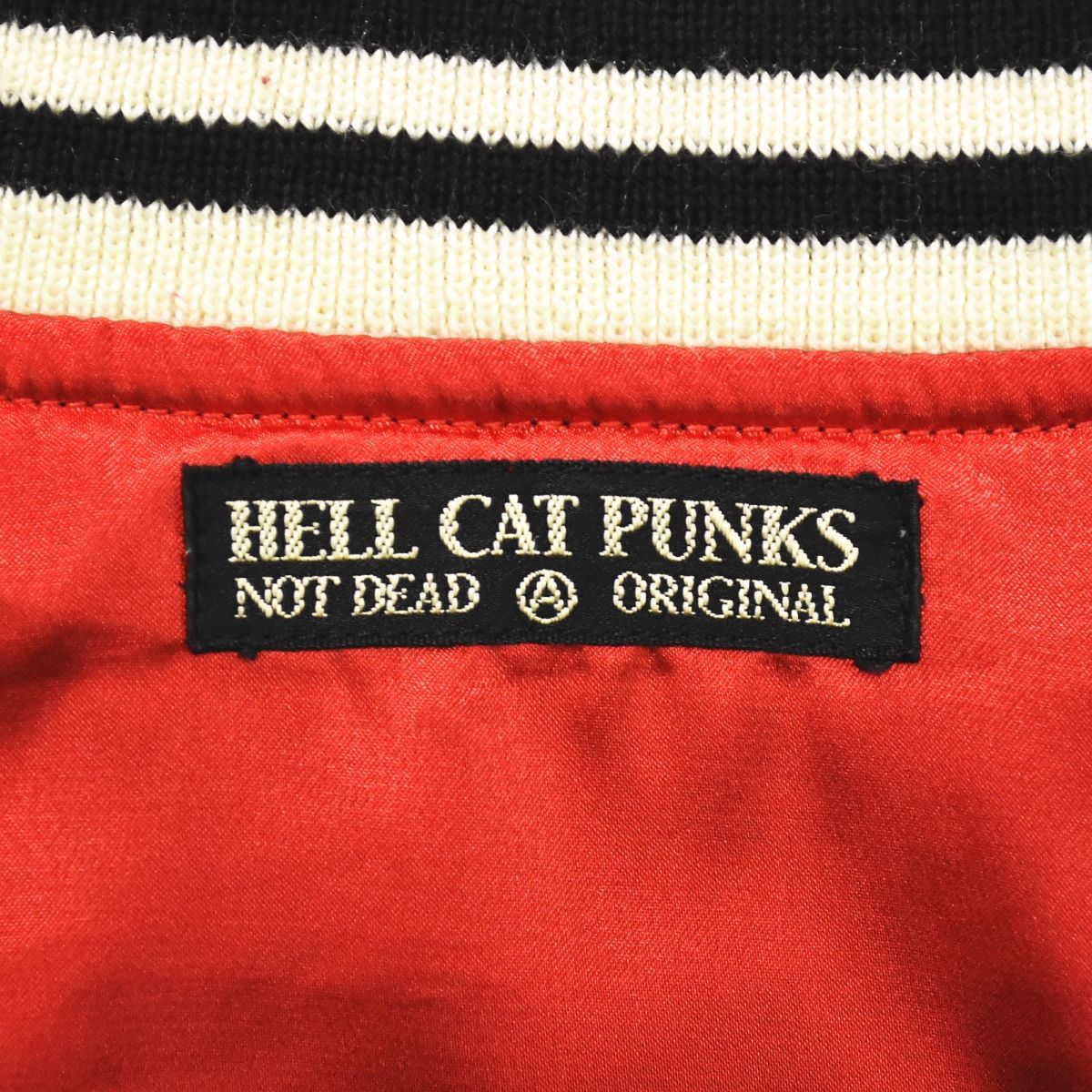 00s HELL CAT PUNKS 限定 スカル 刺繍 スタジャン グランジ - メルカリ