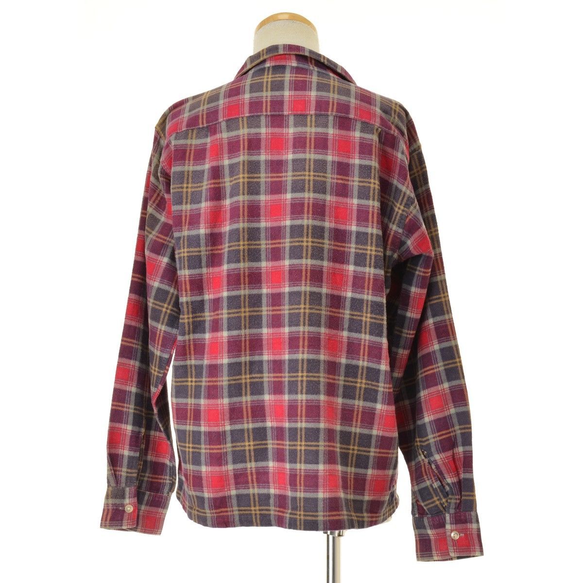 Nofade】50s～60s チェック柄ネル長袖シャツ 古着 70s QUALITY SHIRT