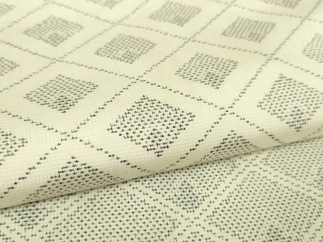 平和屋本店□極上 都喜ヱ門 本場大島紬 白大島 藤絹織物謹製 春を