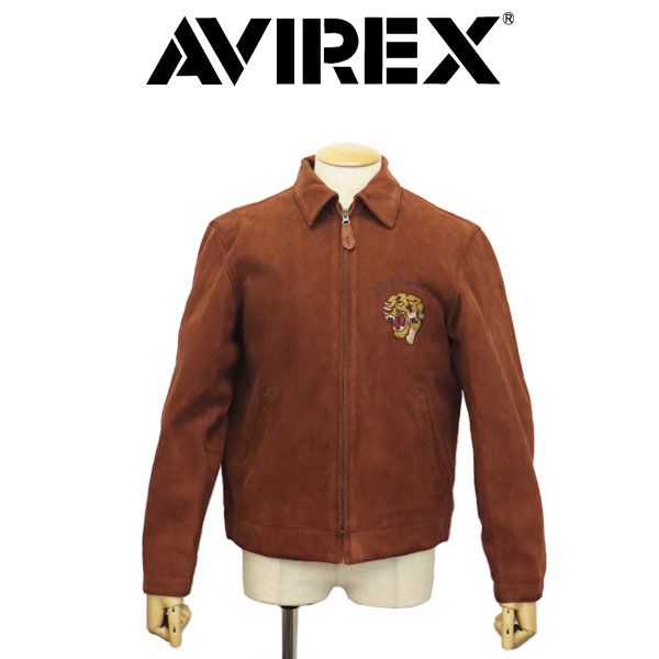 美品 AVIREXスウェードレザーJKT AVIREX (アヴィレックス) 4250008 AGED SUEDE SOUVENIR JKT